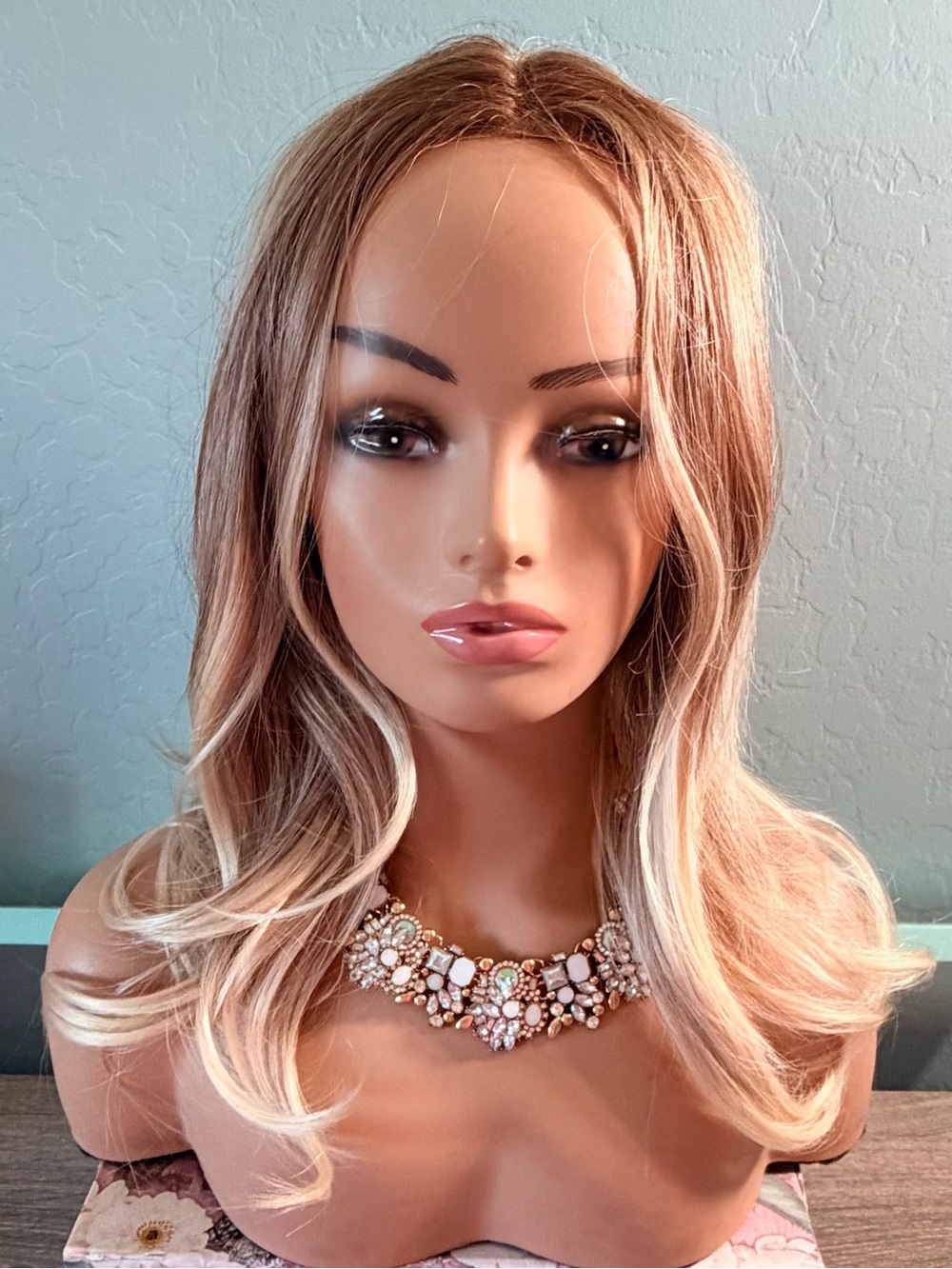 Soft Blonde Ombre Women’s Wig with Natural Wave